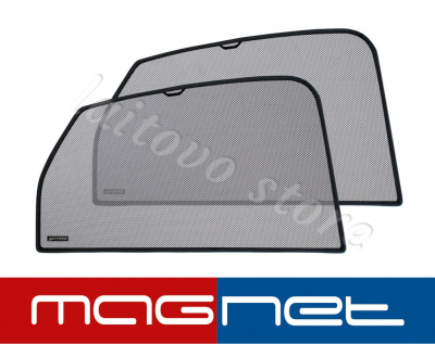 Subaru Legacy (2009-2014) комплект бескрепёжныx защитных экранов Chiko magnet, задние боковые (Стандарт)