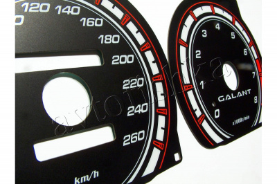 Mitsubishi Galant (1996 - 2003) светодиодные шкалы (циферблаты) на панель приборов